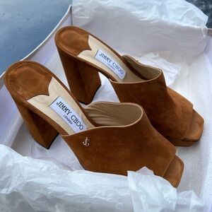 Jimmy Choo Suede Mules New with dust bag (no box)
